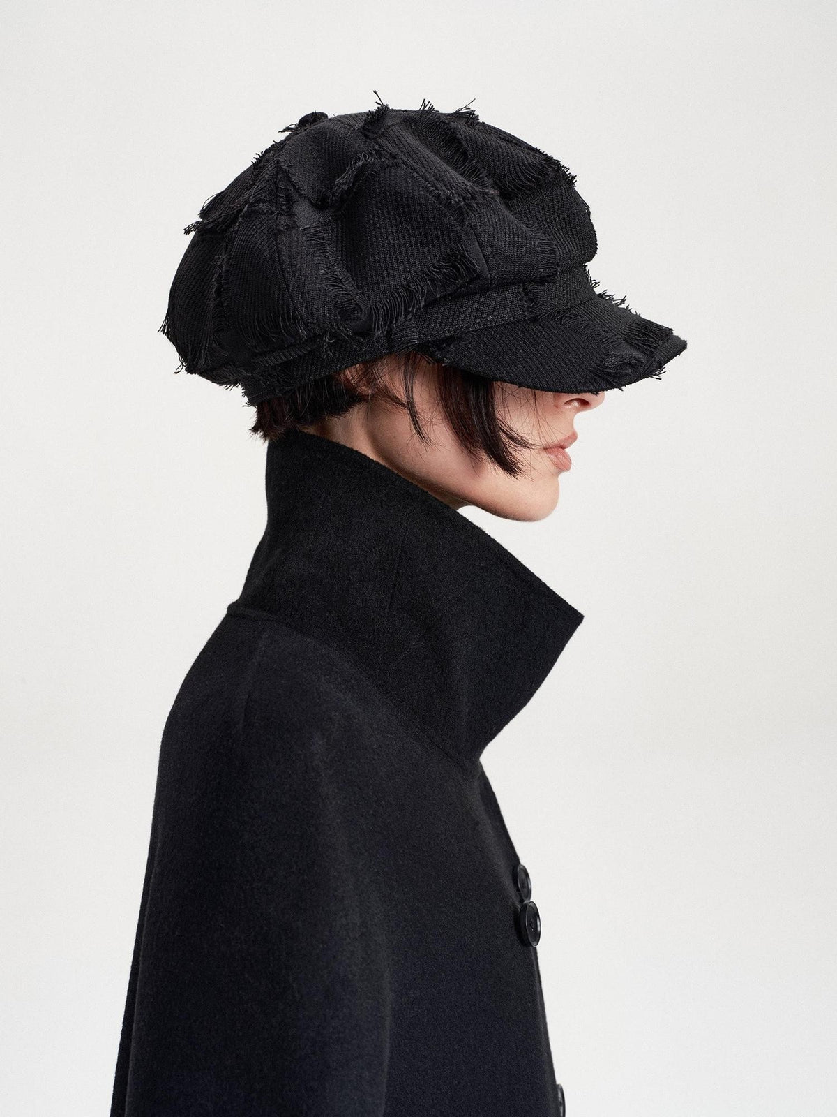 LYUOCHENG Vintage Wide Brim Fringe Texture Women&