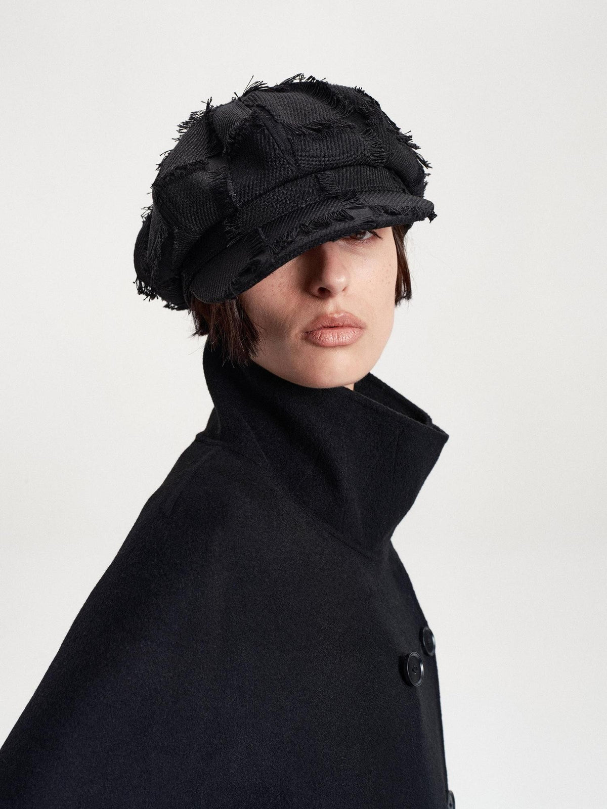 LYUOCHENG Vintage Wide Brim Fringe Texture Women&