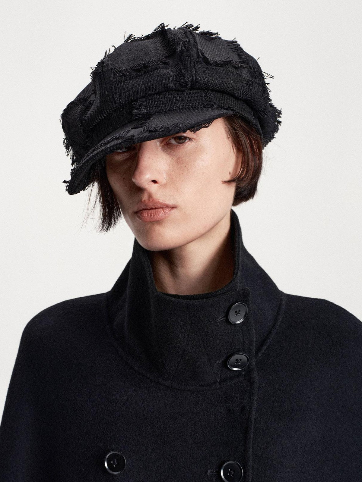 LYUOCHENG Vintage Wide Brim Fringe Texture Women&