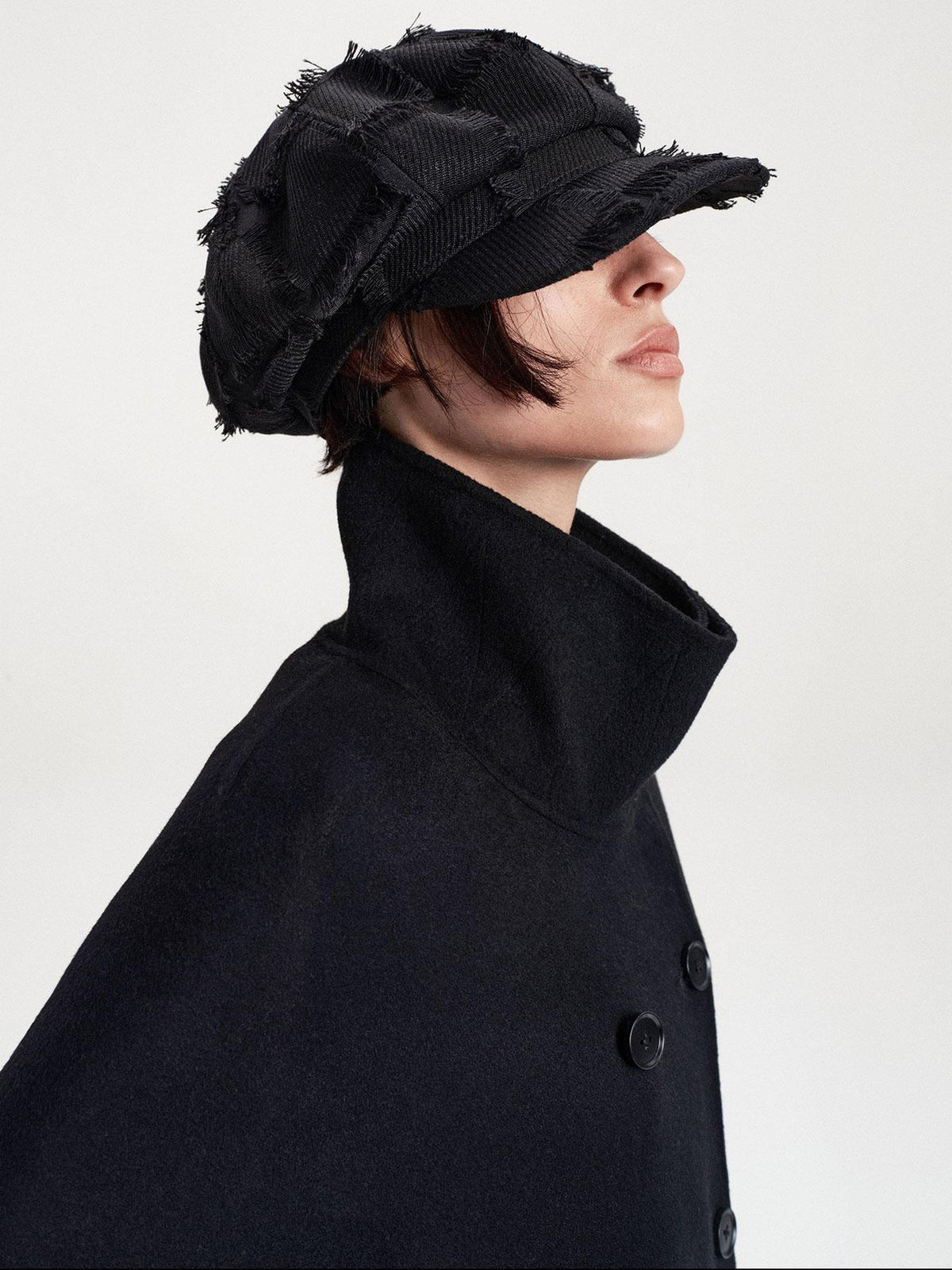 LYUOCHENG Vintage Wide Brim Fringe Texture Women&