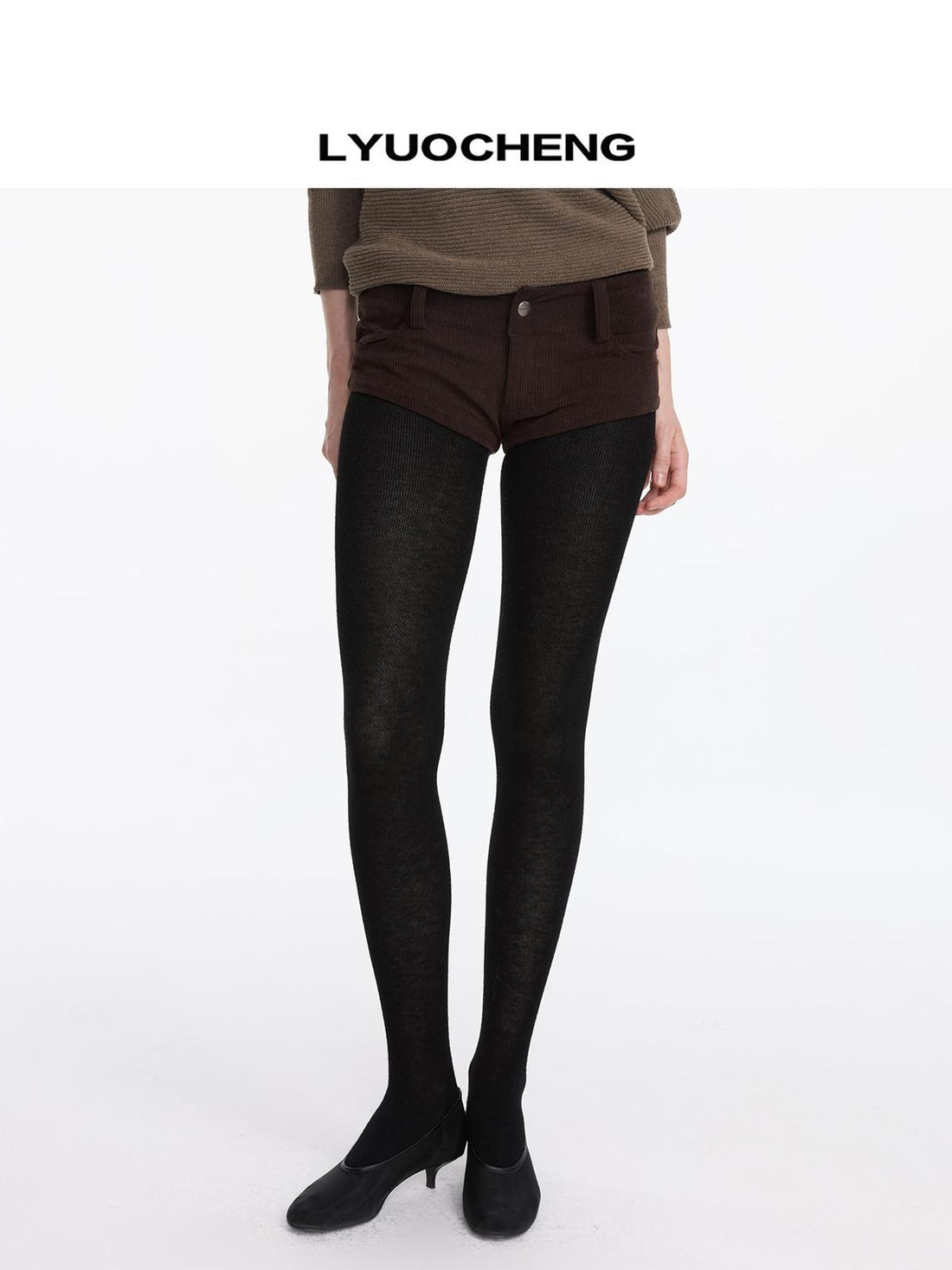 LYUOCHENG Warm Stretch Wool Blend Tights