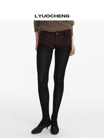 LYUOCHENG Warm Stretch Wool Blend Tights