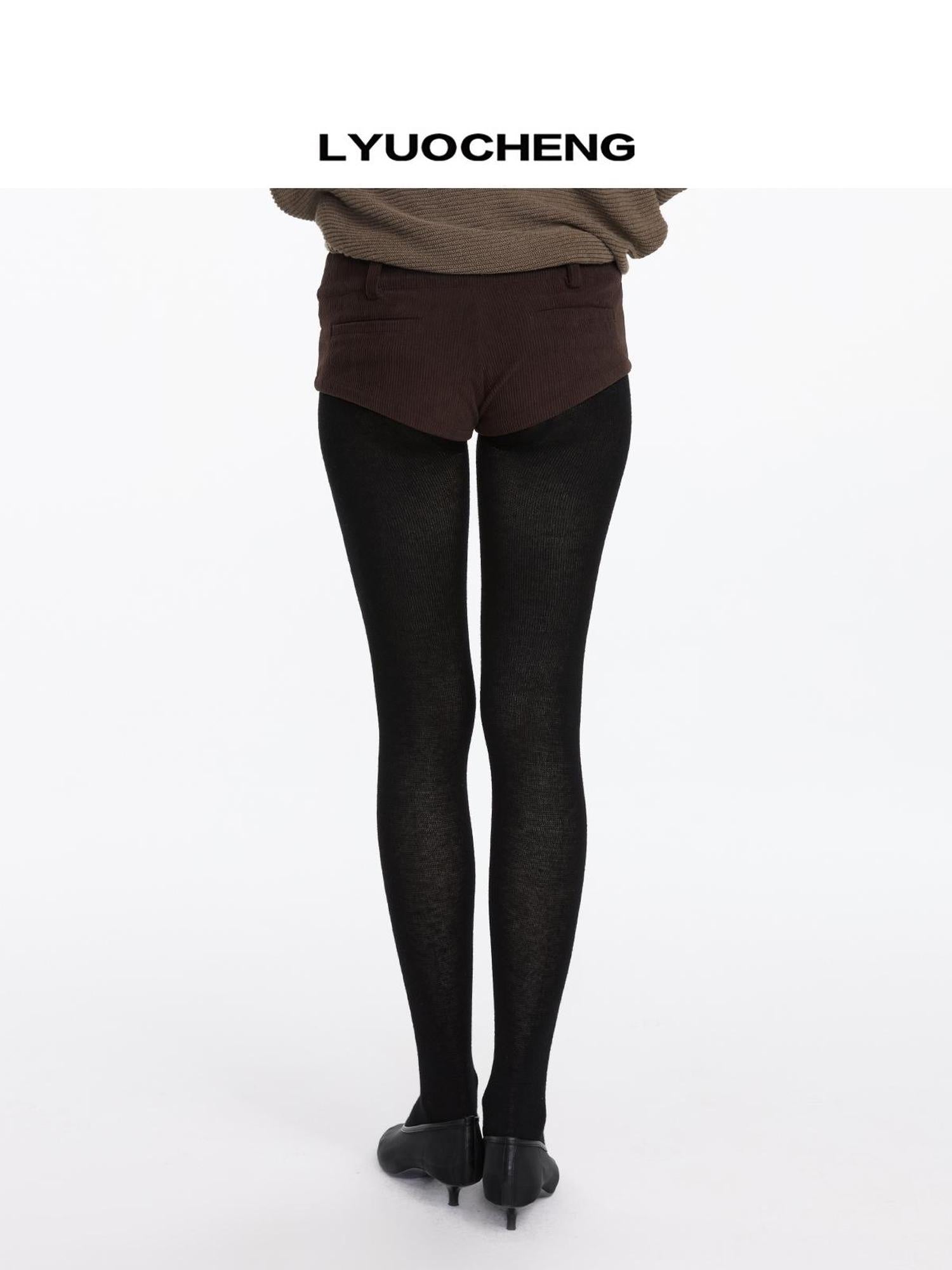 LYUOCHENG Warm Stretch Wool Blend Tights