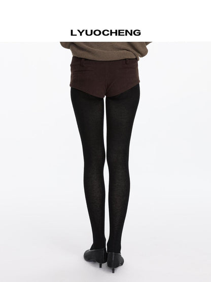 LYUOCHENG Warm Stretch Wool Blend Tights