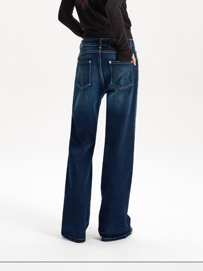 LYUOCHENG Washed Gradient Denim Women&