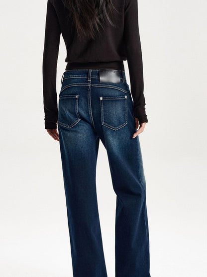 LYUOCHENG Washed Gradient Denim Women&