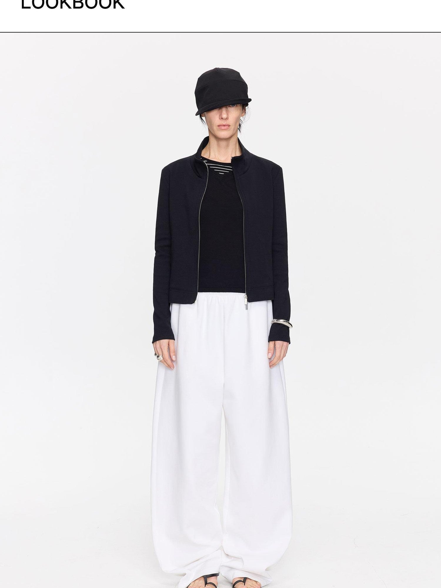 LYUOCHENG White Airy Casual Straight Hem Women&