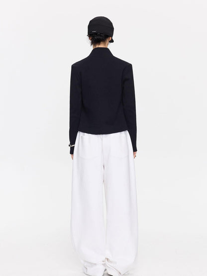 LYUOCHENG White Airy Casual Straight Hem Women&
