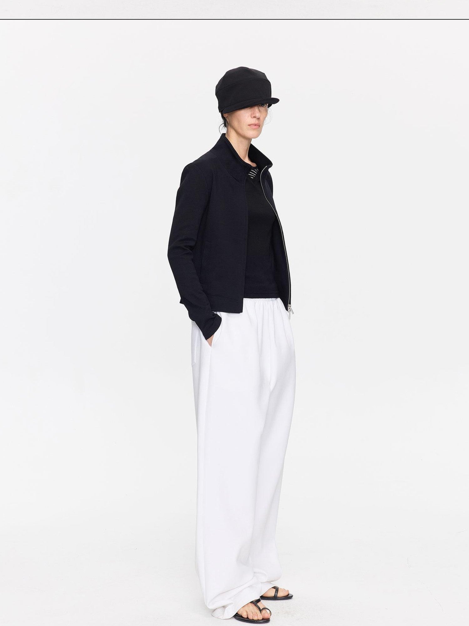 LYUOCHENG White Airy Casual Straight Hem Women&