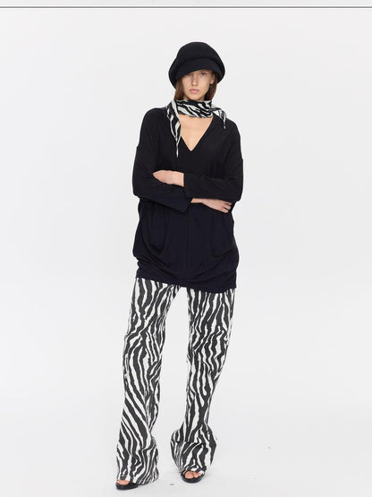 LYUOCHENG White Animal Print Rectangular Women&