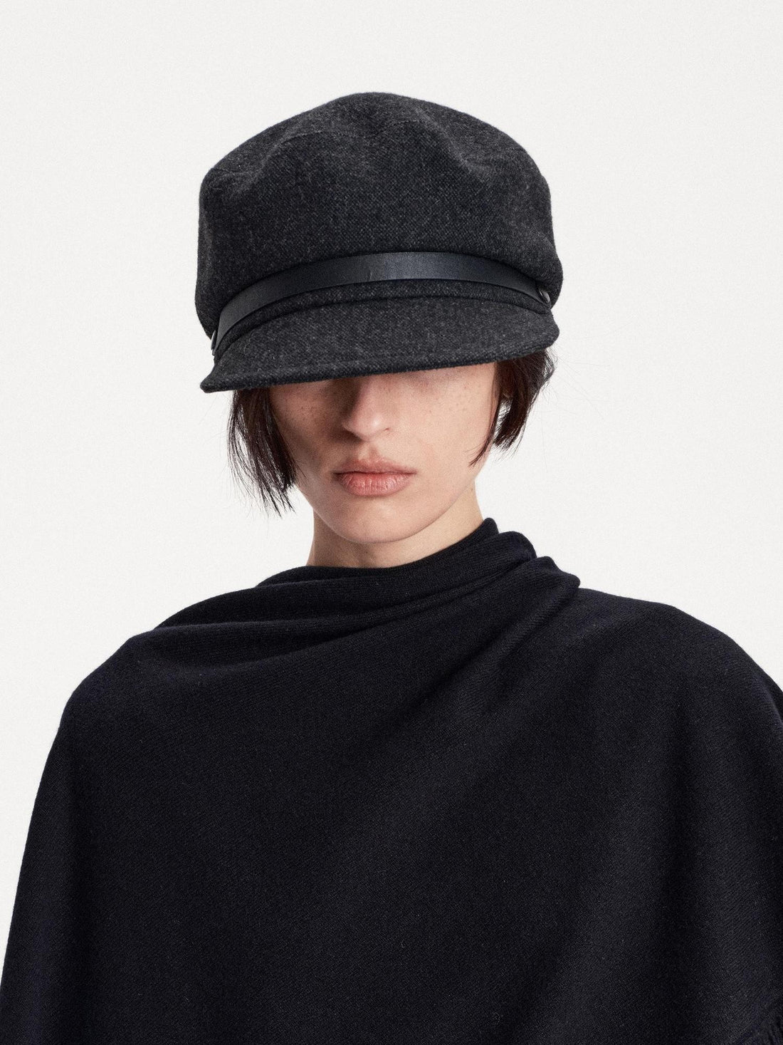 LYUOCHENG Wide Brim Flat Top Wool Women&