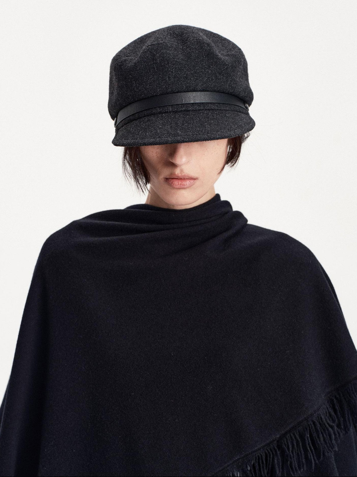 LYUOCHENG Wide Brim Flat Top Wool Women&