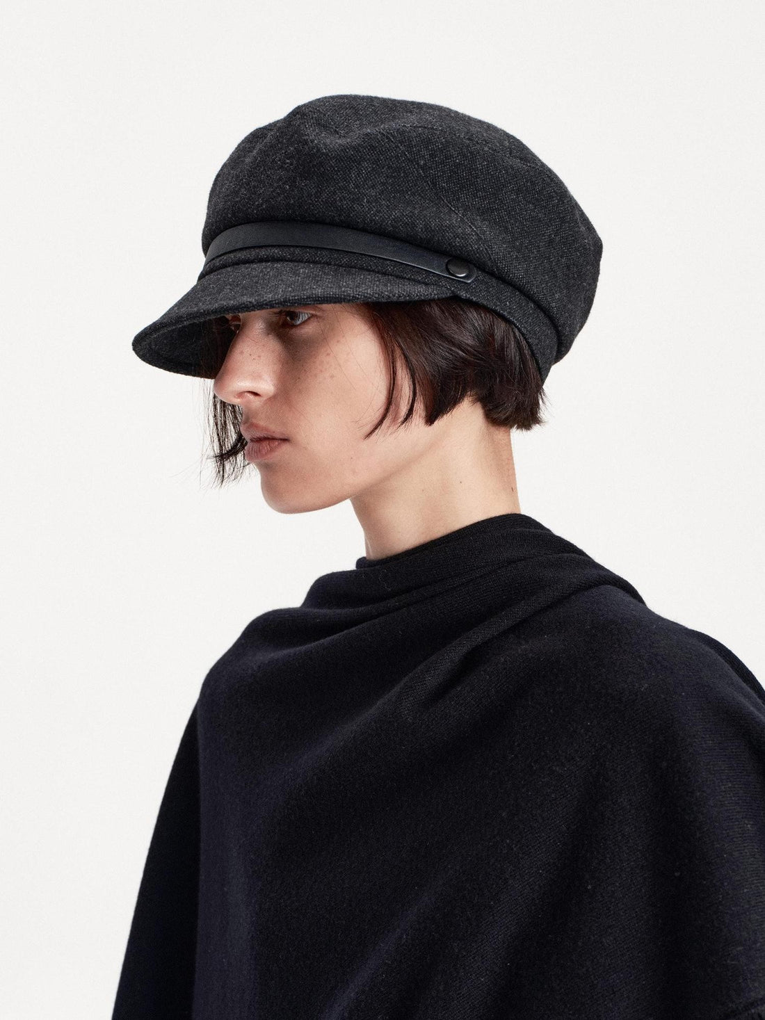 LYUOCHENG Wide Brim Flat Top Wool Women&