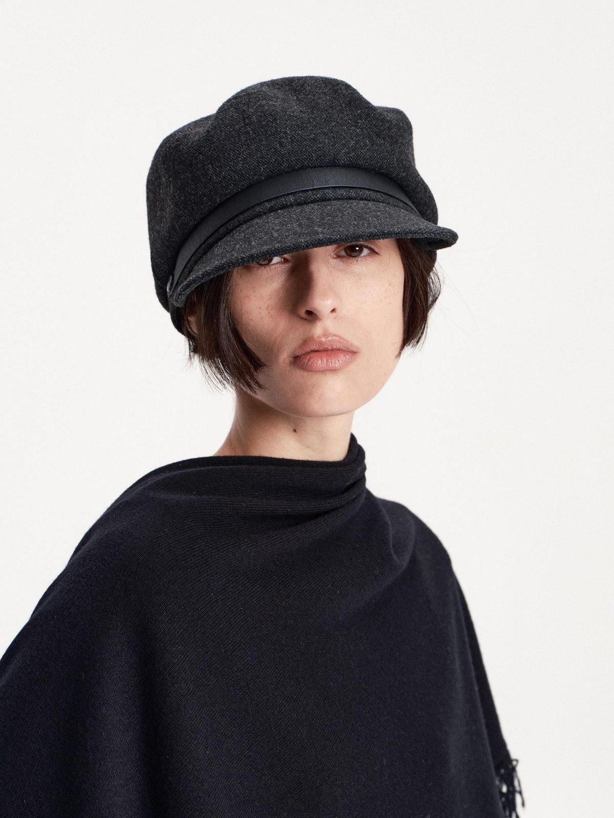 LYUOCHENG Wide Brim Flat Top Wool Women&