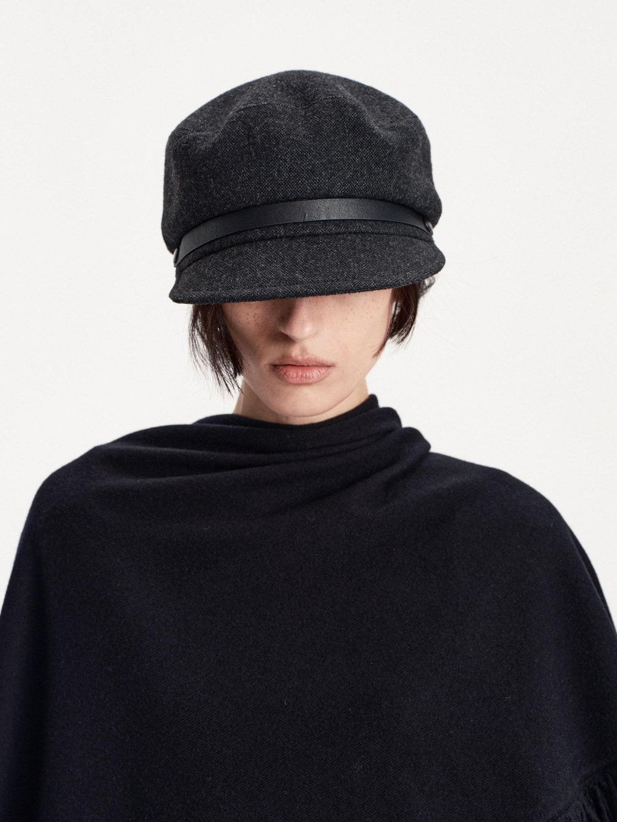 LYUOCHENG Wide Brim Flat Top Wool Women&