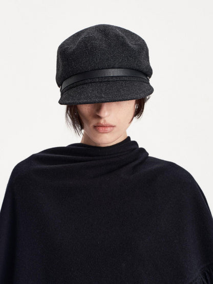 LYUOCHENG Wide Brim Flat Top Wool Women&