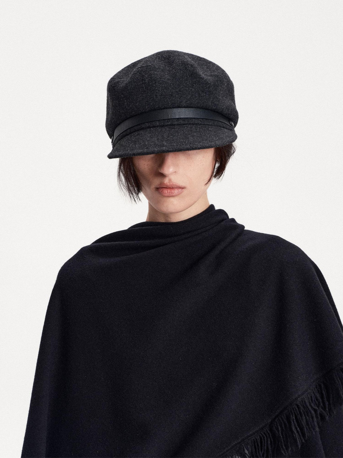 LYUOCHENG Wide Brim Flat Top Wool Women&