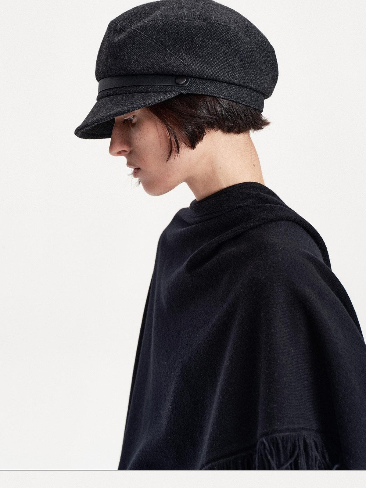 LYUOCHENG Wide Brim Flat Top Wool Women&