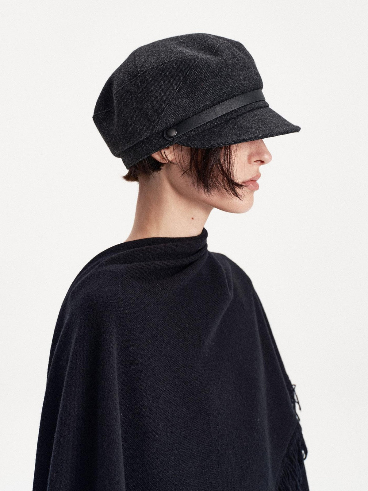 LYUOCHENG Wide Brim Flat Top Wool Women&
