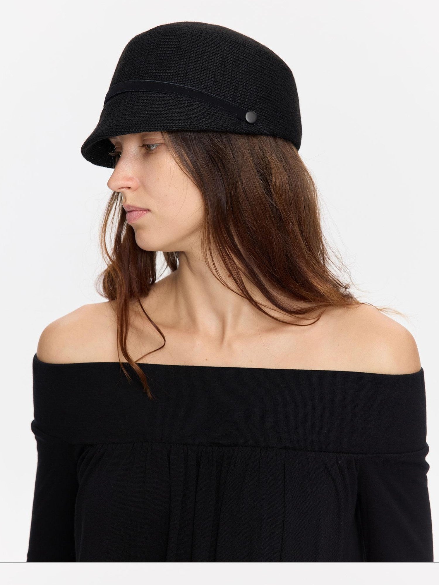 LYUOCHENG Wide Brim Knitted Structured Solid Breathable Women&
