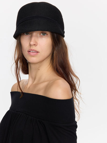 LYUOCHENG Wide Brim Knitted Structured Solid Breathable Women&