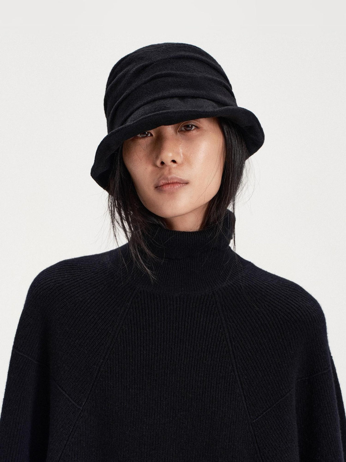 LYUOCHENG Wide Brim Pleated Folded Brim Vintage Classic Women&