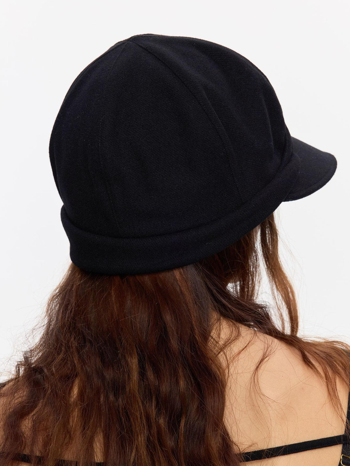 LYUOCHENG Wool Folded Brim Solid Women&