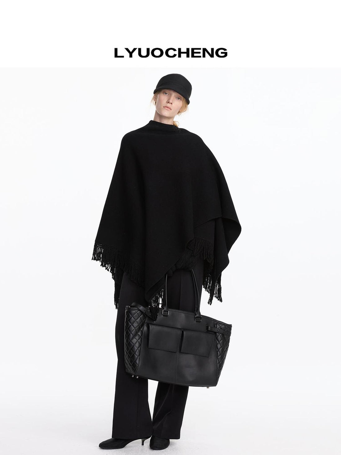 LYUOCHENG Wool Fringe Shawl Wrap