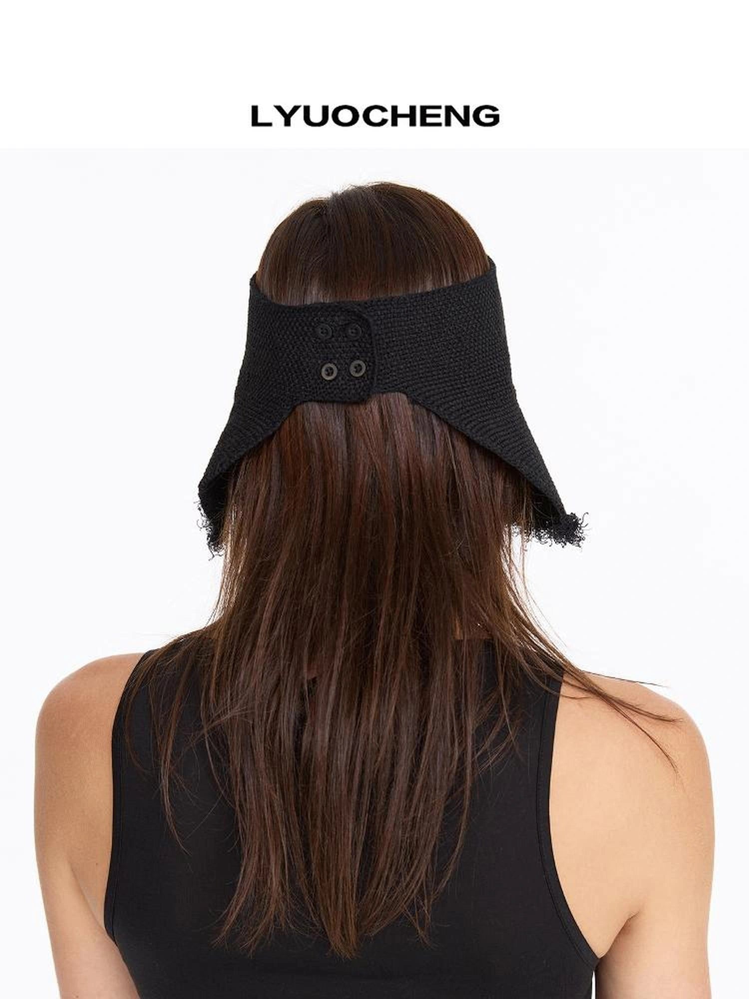 LYUOCHENG Woven Sun Hat With Open Crown Adjustable Fit