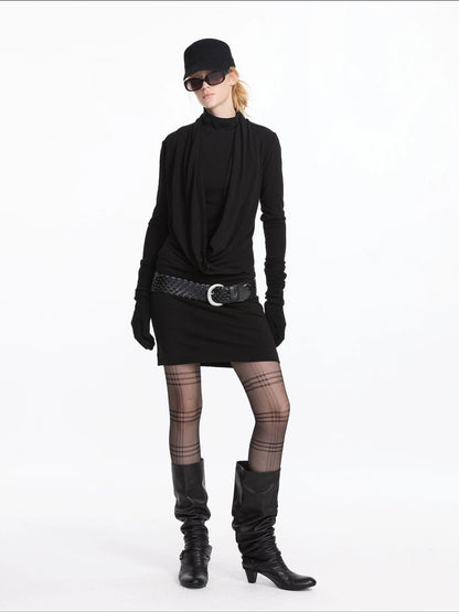LYUOCHENG Y Keyhole Drop Neckline Two Piece Knit Top