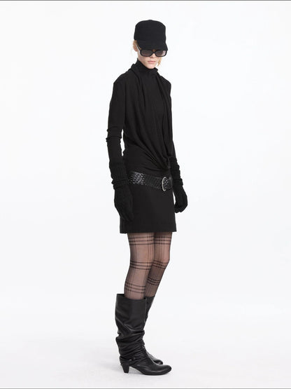 LYUOCHENG Y Keyhole Drop Neckline Two Piece Knit Top