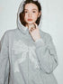 DIDDI MODA Lace Bow Gray Hoodie
