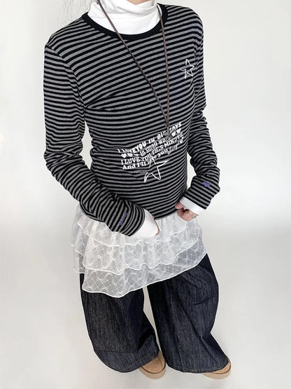 Lace Bow Layered Ruffle Tiered A-Line Mini Skirt