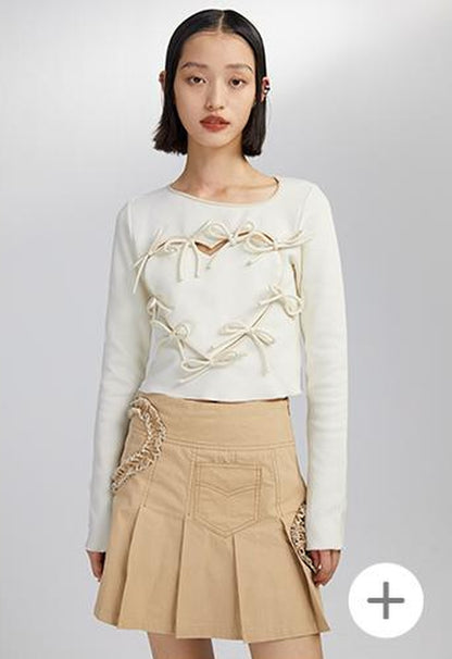 DIDDI MODA Lace Heart A Line Mini Skirt