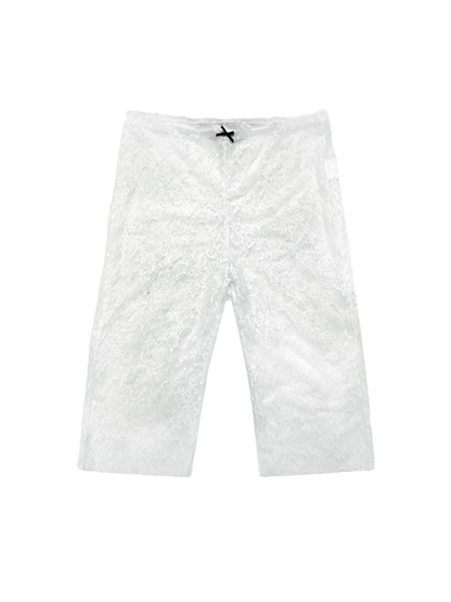 Ttsunami Lace Mesh Layering Ballet 7/8 Leggings With Trim