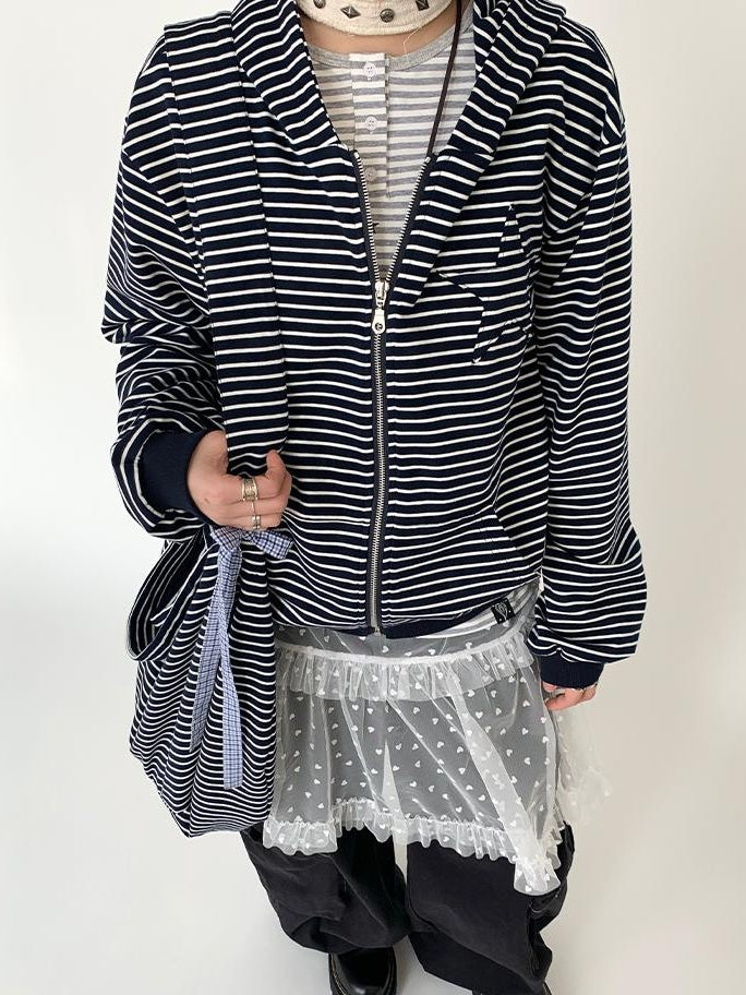 Lace Mesh Polka Dot Ruffle Elastic Waist Layered Skirt