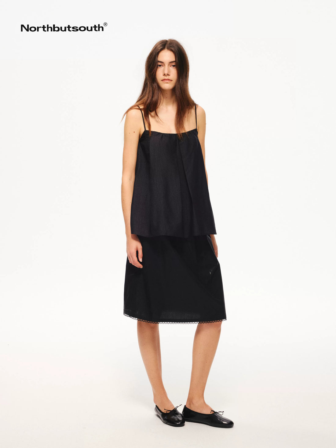 Lace Panel Pleated A Line Elastic Waist Casual Women&