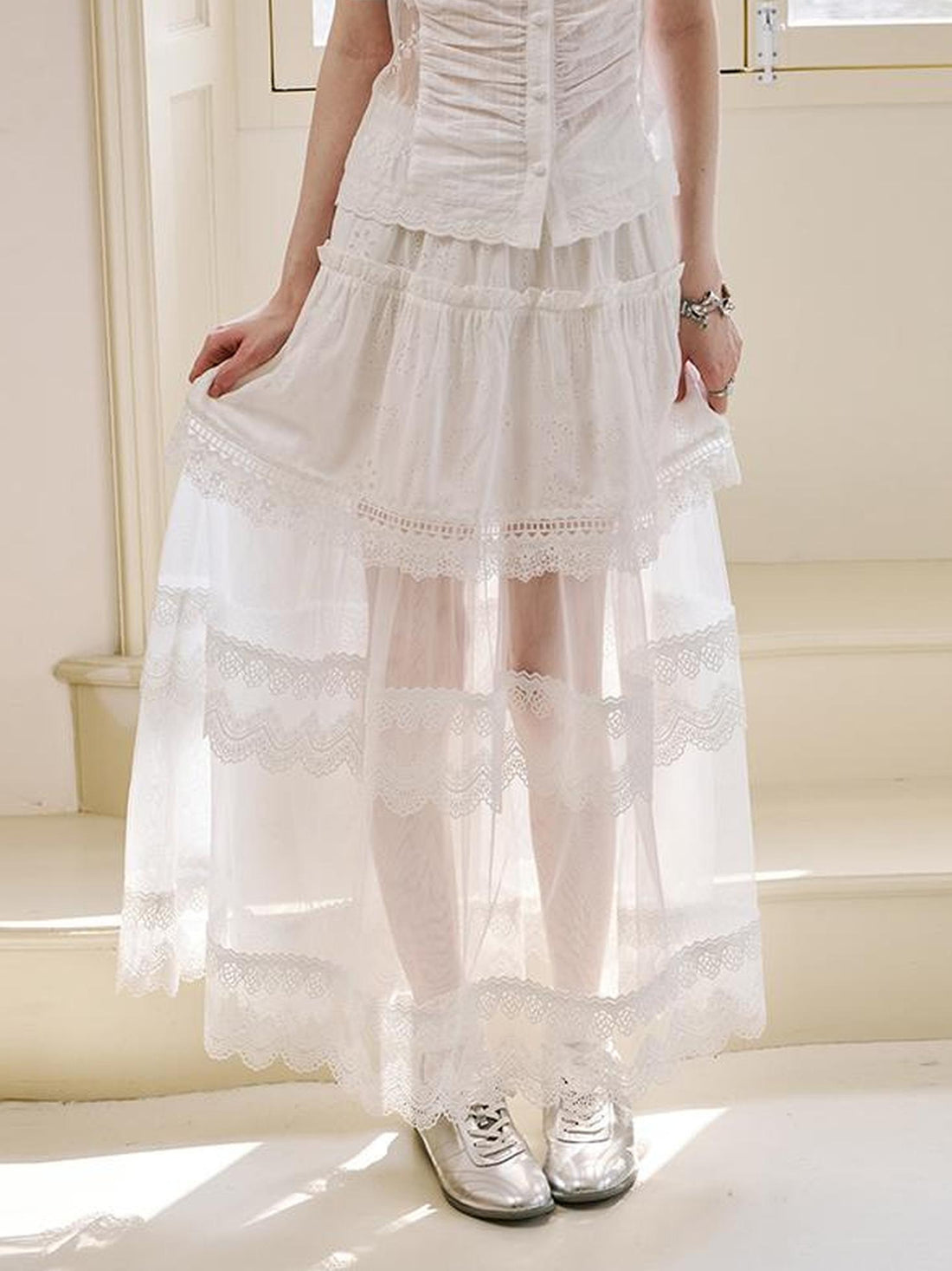 DIDDI MODA Lace Star Cutout Dress