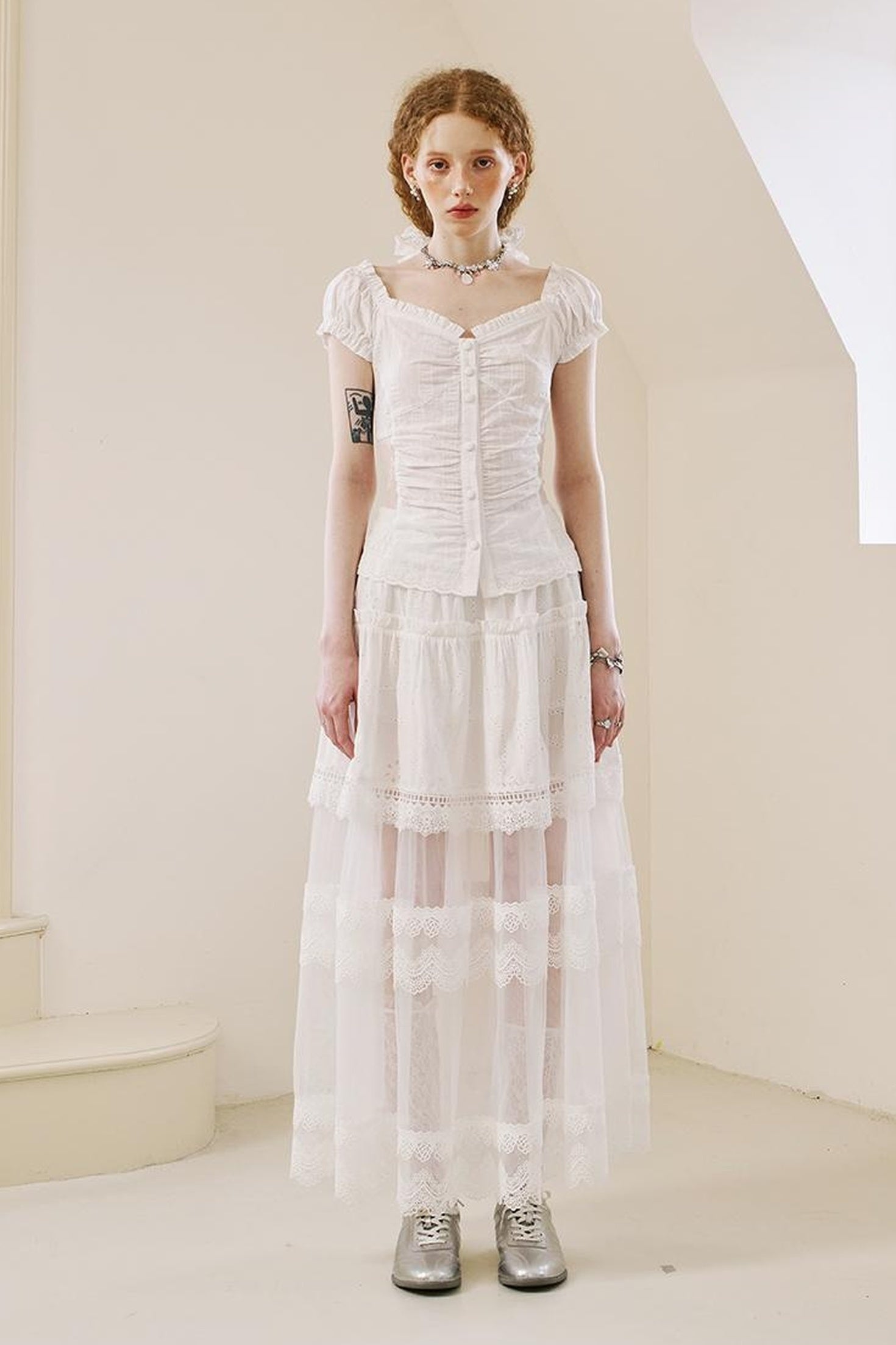 DIDDI MODA Lace Star Cutout Dress