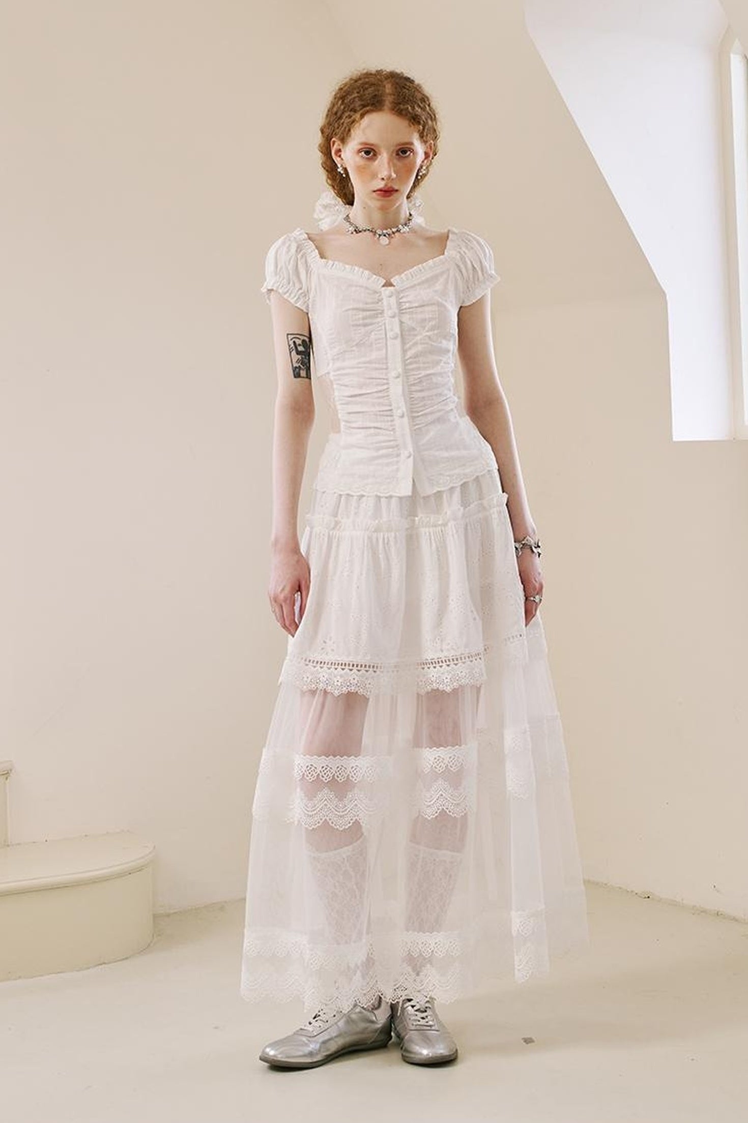 DIDDI MODA Lace Star Cutout Dress