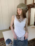 DIDDI MODA Lace Trimmed Modal Cotton Camisole