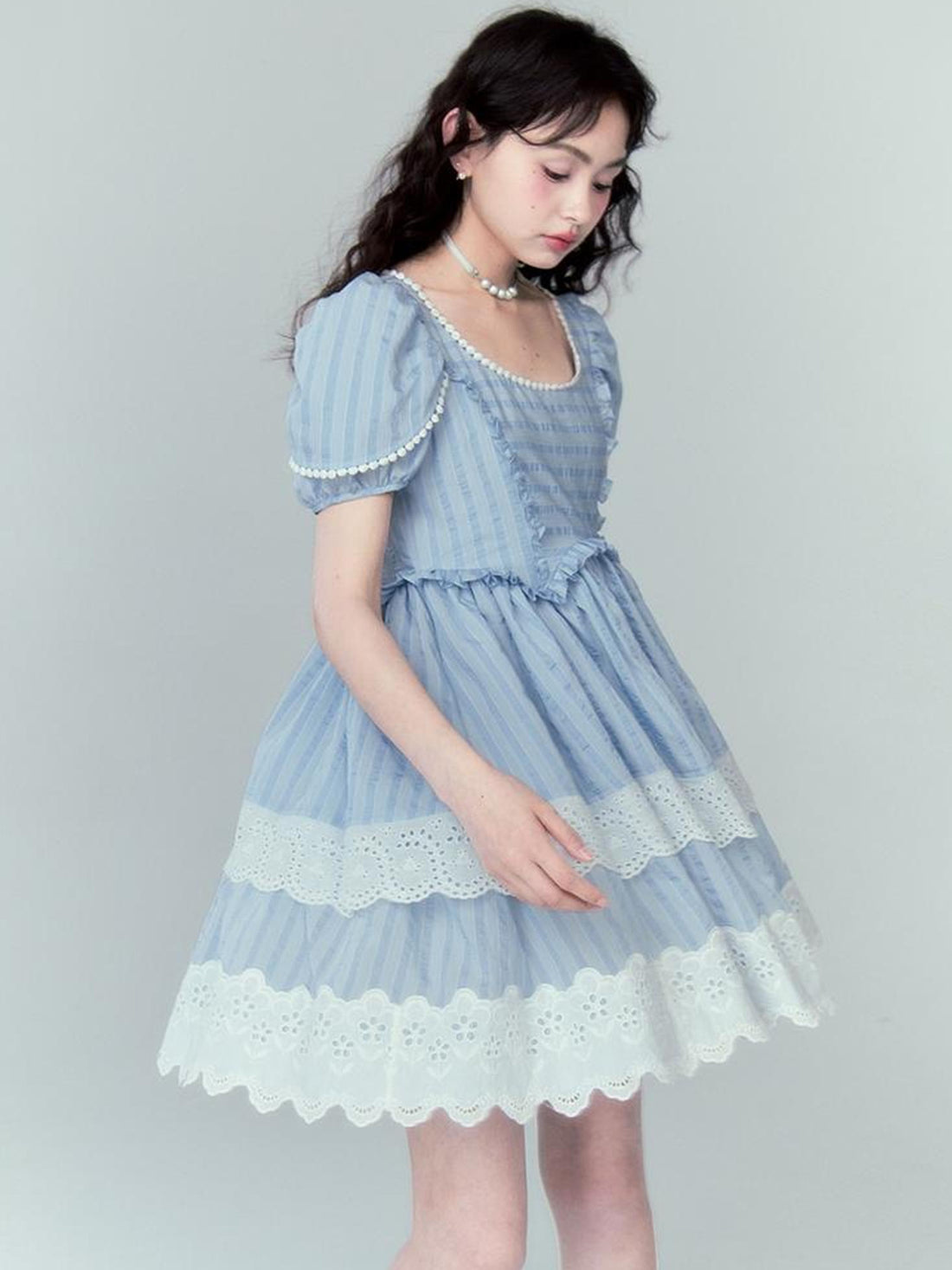 DIDDI MODA Layered Lace Princess Dress