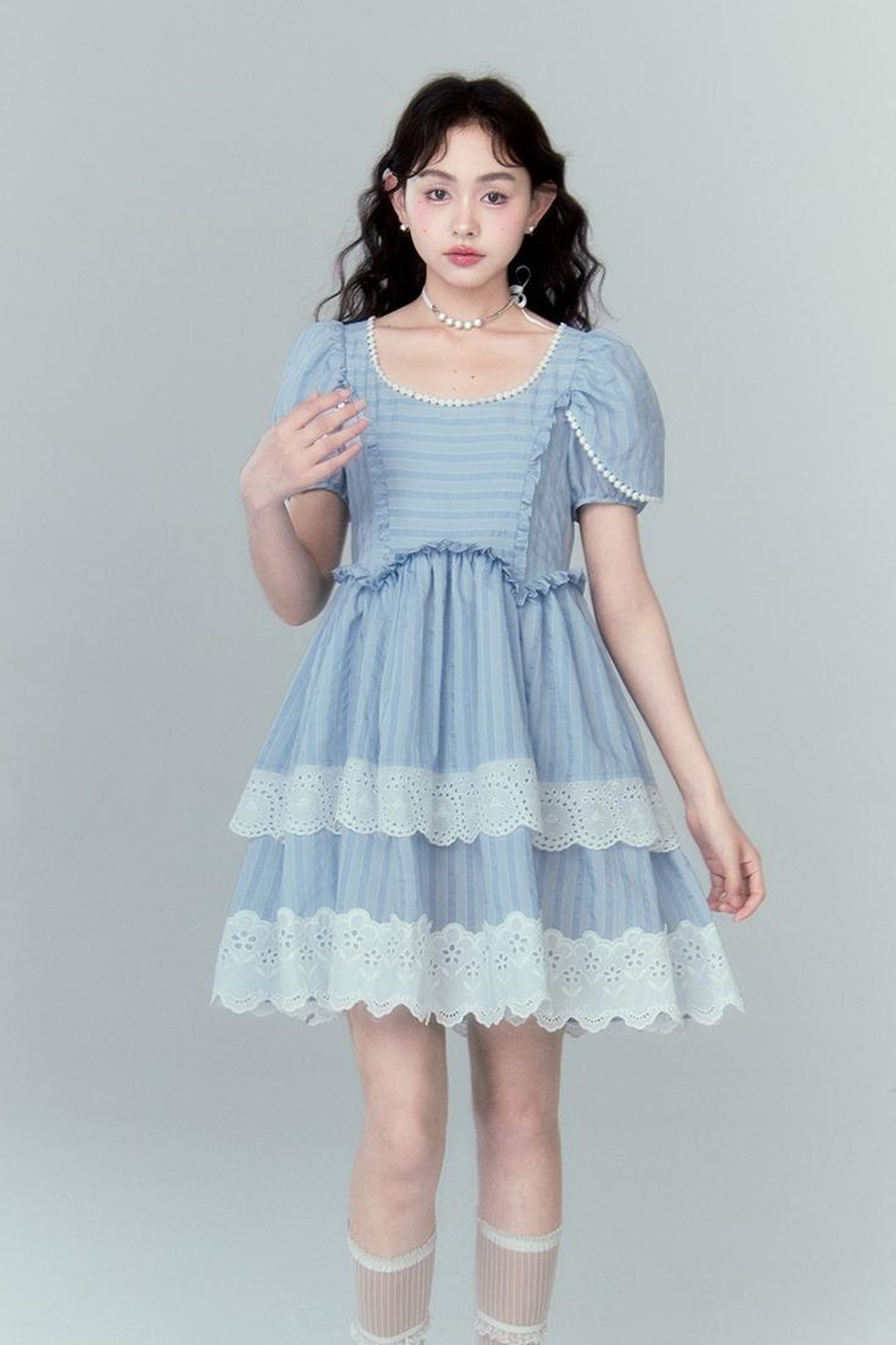 DIDDI MODA Layered Lace Princess Dress