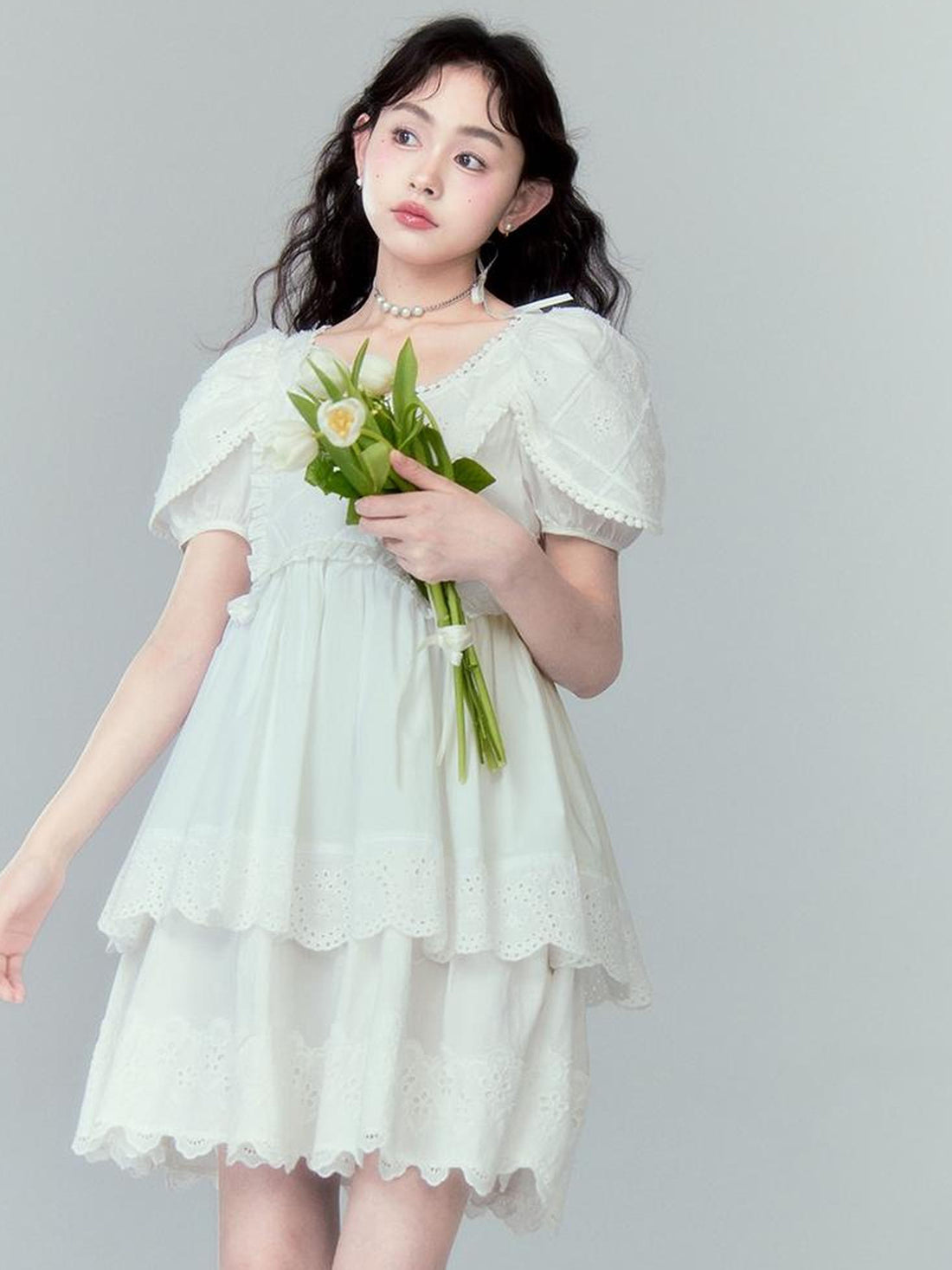 DIDDI MODA Layered Lace Princess Dress