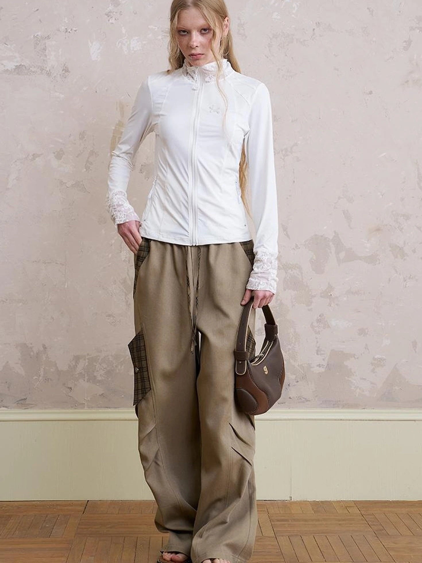 Layered Puppy Embroidery Lace Sunshirt