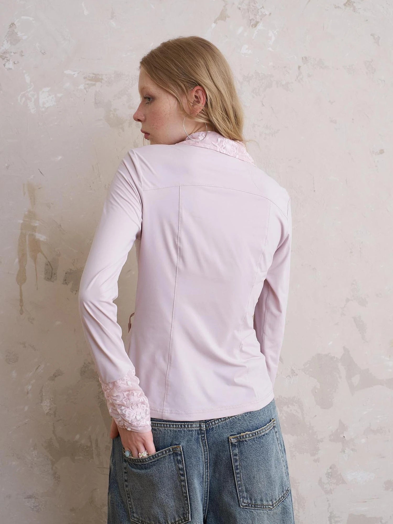 Layered Puppy Embroidery Lace Sunshirt