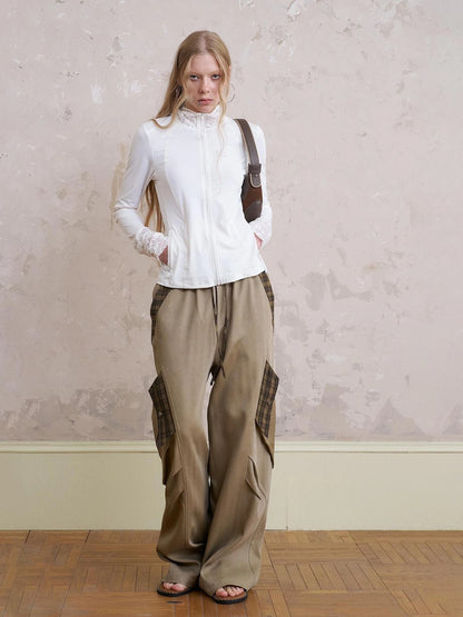 Layered Puppy Embroidery Lace Sunshirt