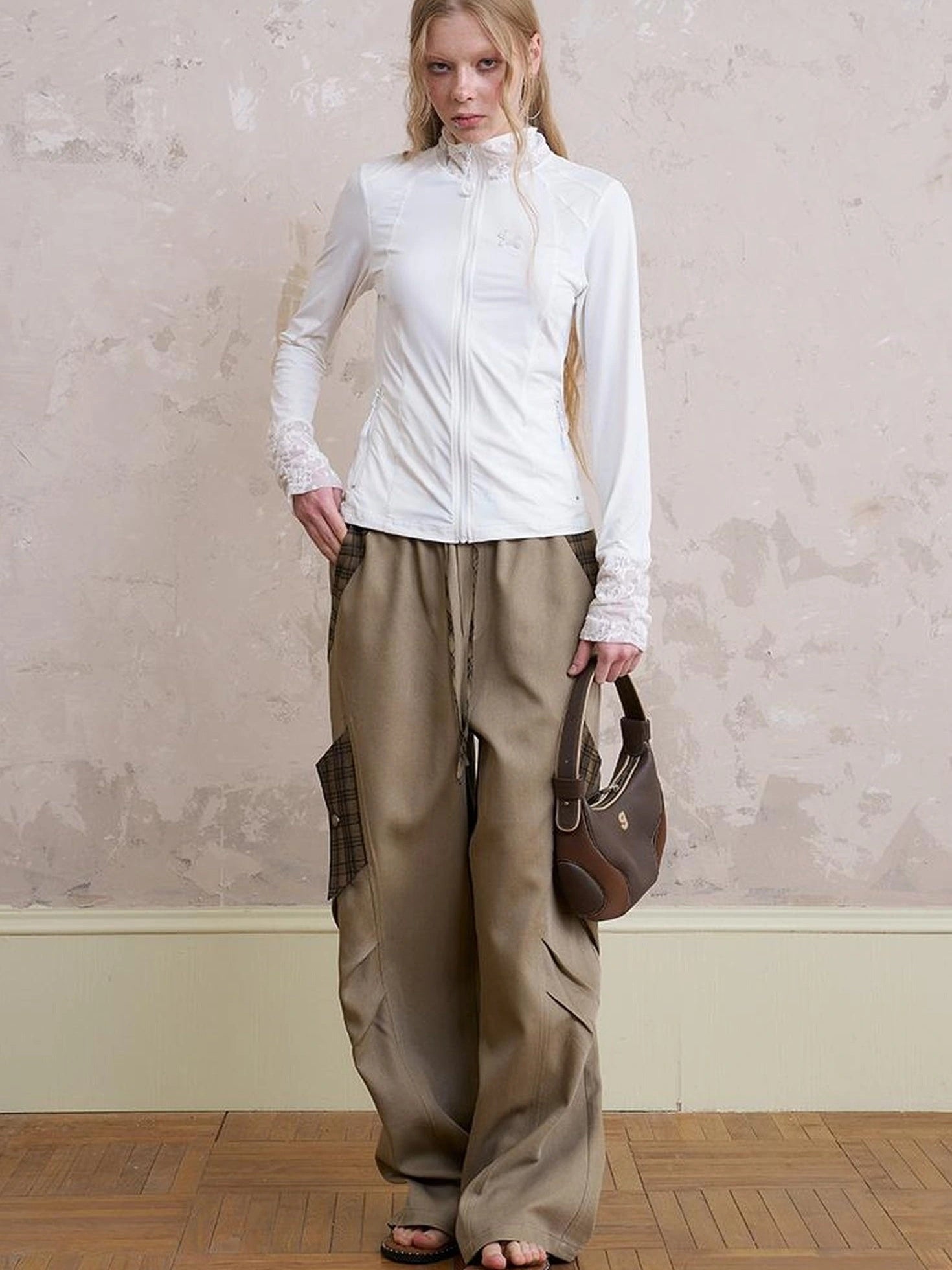 Layered Puppy Embroidery Lace Sunshirt