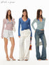 STRIKE A POSE Lazy V-Neck Hooded Long Sleeve Sunshade Top