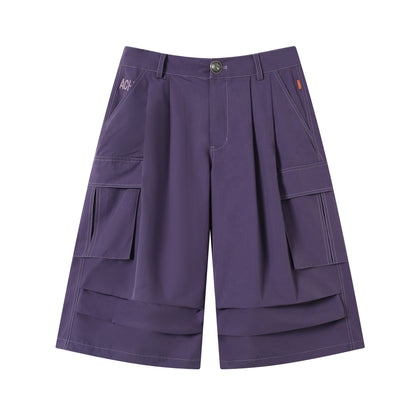 Achihara Lazy Point Casual Pleated Wide Leg Pants
